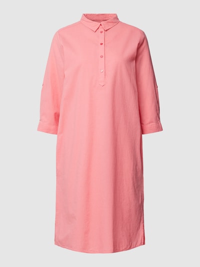 Milano Italy Leinenkleid mit Knopfleiste Rosa 2