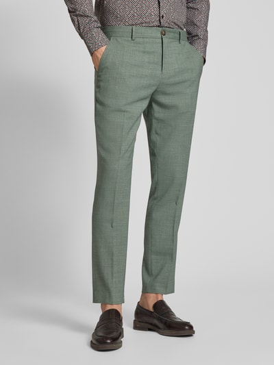 SELECTED HOMME Slim fit pantalon met knoop- en ritssluiting, model 'OASIS' Mintgroen - 4