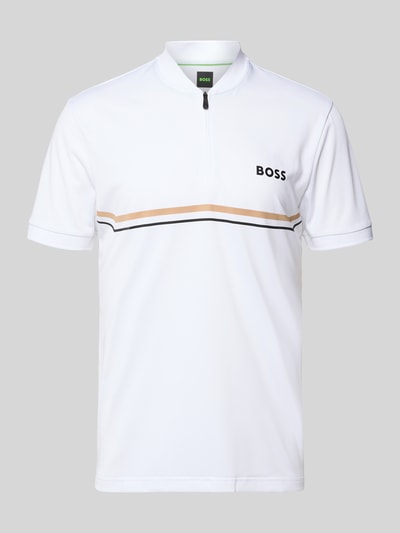 BOSS Green Slim fit poloshirt met logoprint, model 'TOC SPIN BODYMAPP 1027' Wit - 2
