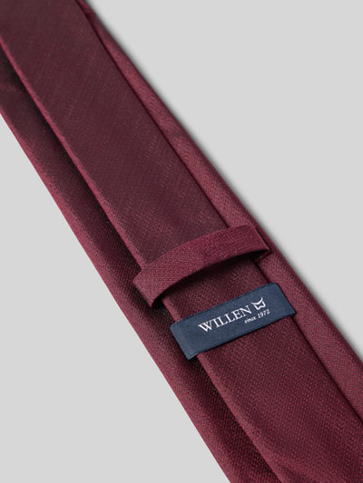 Willen Seidenkrawatte aus reiner Seide (7,5 cm) Bordeaux 3