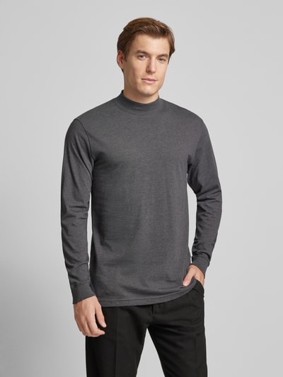 RAGMAN Longsleeve mit gerippten Abschlüssen Anthrazit 4