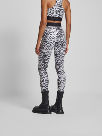 OH APRIL Leggings mit elastischem Logo-Bund Hellgrau 5