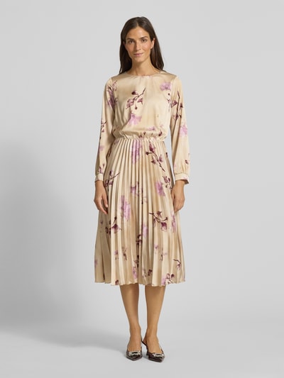 Rinascimento Cocktailkleid mit Plisseefalten Sand 4