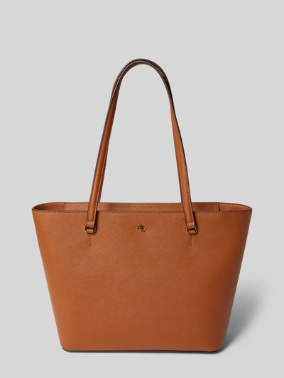 Lauren Ralph Lauren Handtasche mit Label-Applikation Modell 'KARLY' Cognac 1