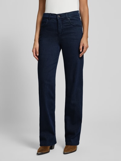 Angels Straight fit jeans in 5-pocketmodel, model 'Lara' Donkerblauw - 4