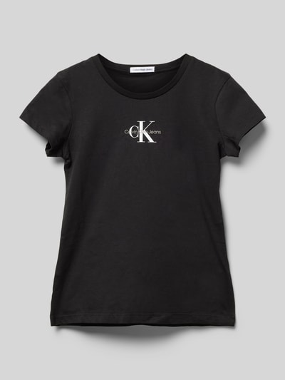 Calvin Klein Jeans T-Shirt mit Label-Print Black 1