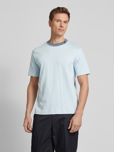 Emporio Armani T-Shirt mit Label-Stitching Hellblau 4