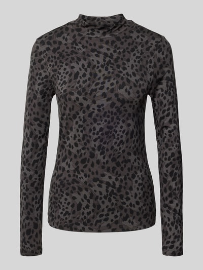 s.Oliver RED LABEL Bluzka z długim rękawem o kroju slim fit z mieszanki wiskozy Antracytowy 2