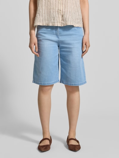 Raphaela By Brax Wide Leg Bermuda aus Baumwoll-Mix Blau 4