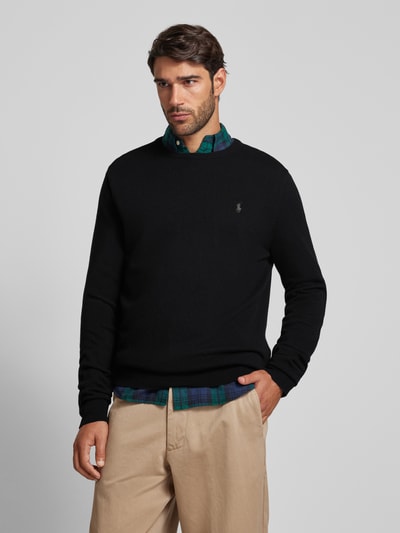 Polo Ralph Lauren Strickpullover aus Lanawolle mit Rundhalsausschnitt Black 4