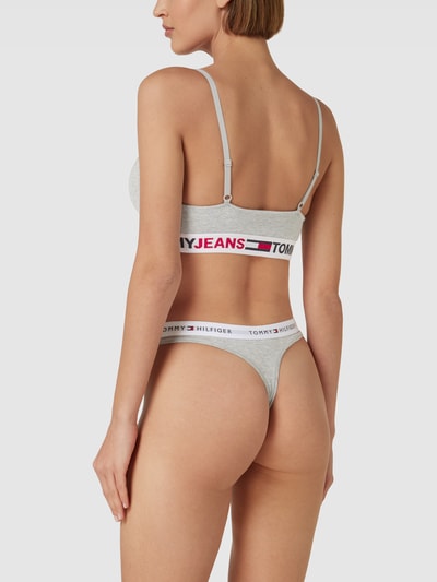 TOMMY HILFIGER String mit Logo-Bund Hellgrau meliert 4