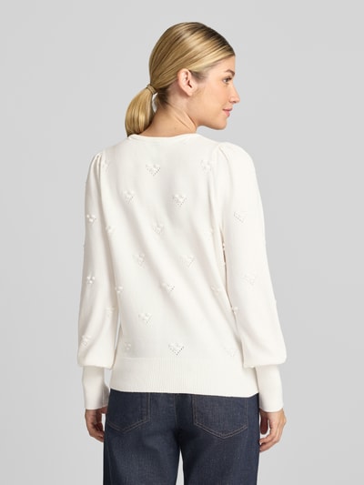 b.young Gebreid jack van viscosemix model 'MANINA' Offwhite - 4