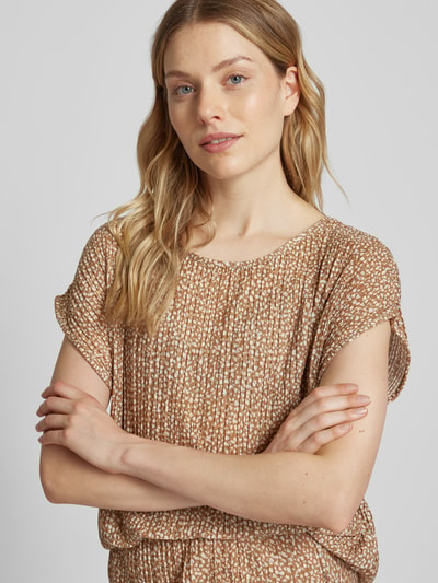 Soyaconcept T-shirt met plissévouwen, model 'FLEUR' Camel - 3