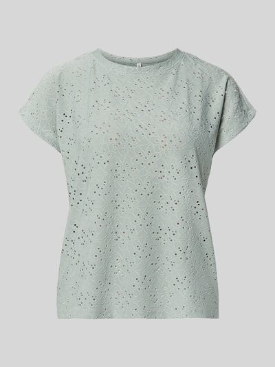 ONLY Relaxed Fit T-Shirt mit Ausbrenner-Effekt Model 'SMILLA' Schilf 2