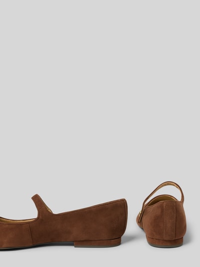 Lauren Ralph Lauren Ballerinas mit Label-Detail Modell 'LONDYN' Mittelbraun 2