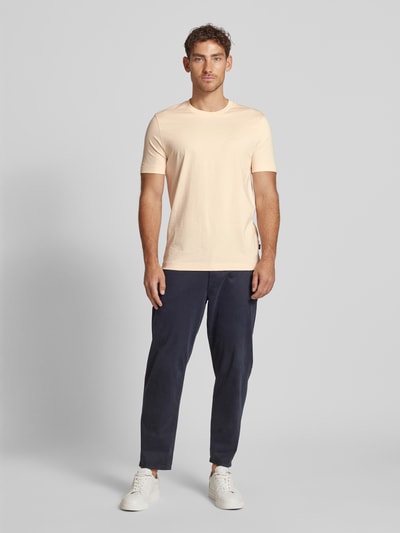 BOSS T-Shirt mit Label-Print Modell 'Thompson' Apricot 1