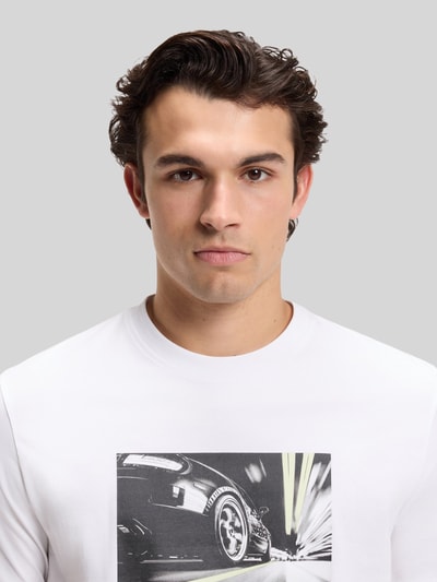 BOSS Orange Regular Fit T-Shirt aus reiner Baumwolle Weiss 3