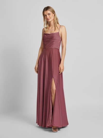 Laona Abendkleid mit Karree-Ausschnitt Altrosa 1