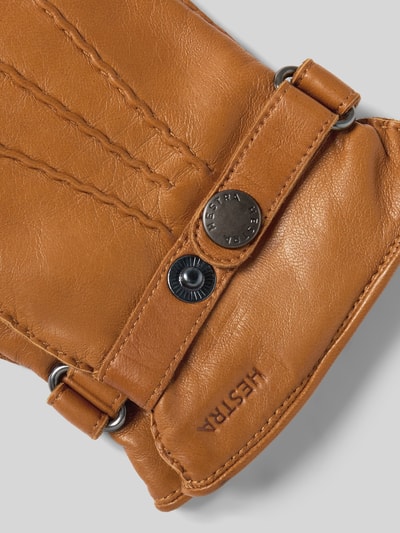 Hestra Handschuhe mit Label-Detail Modell 'Jake' Cognac 2