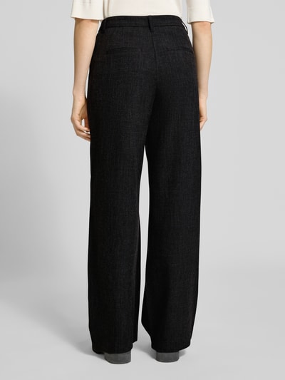 Vero Moda Wide leg broek met riemlussen, model 'BESTIE' Antraciet gemêleerd - 5