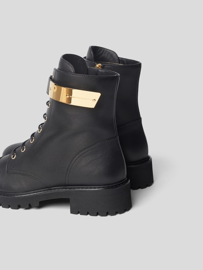 Giuseppe Zanotti Schnürboots mit Label-Detail Schwarz 3