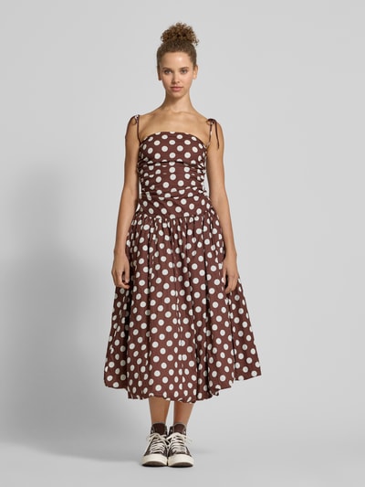 Amy Lynn Cocktailkleid mit Raffungen Modell 'Alexa' Dunkelbraun 4