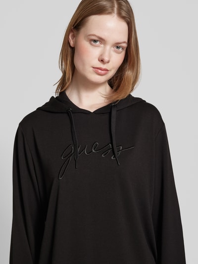 Guess Oversized Hoodie mit Tunnelzug Modell 'LUCIA' Black 3