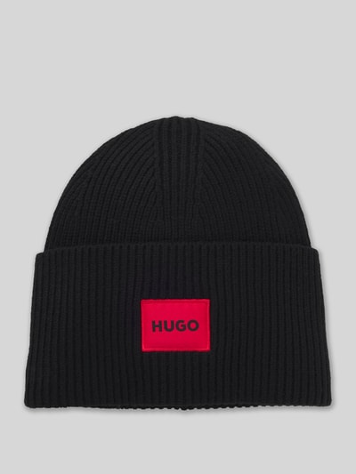 HUGO Muts van scheerwolmix, model 'SAFFA' Zwart - 2