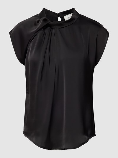 Neo Noir Bluse mit Raffung Modell 'Fleur Drapy' Black 2