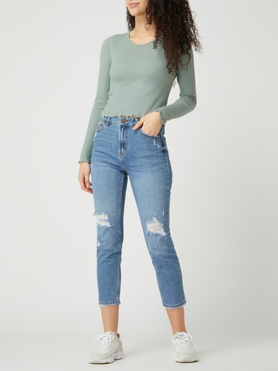 Only Straight fit jeans met stretch, model 'Emily' Lichtblauw - 1