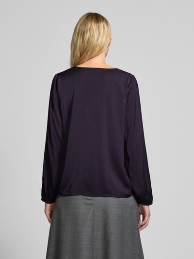 comma Blusenshirt mit V-Ausschnitt Aubergine 5