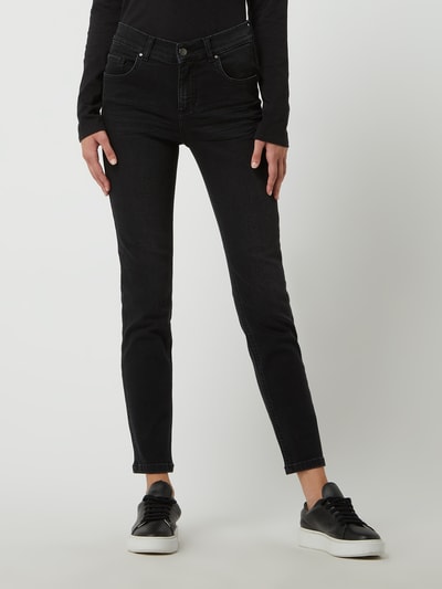 Angels Skinny fit jeans met labelpatch  Zwart - 4