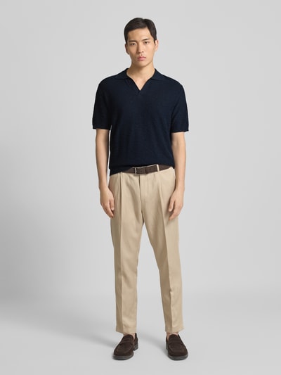 GABBA Poloshirt mit V-Ausschnitt Marine 1