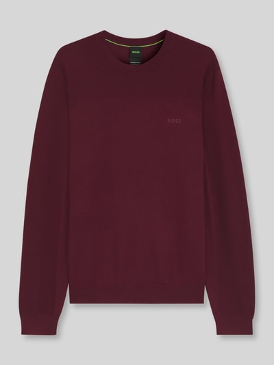 BOSS Green Pullover mit Logo-Schriftzug KN_Momentum-X CN Bordeaux 2