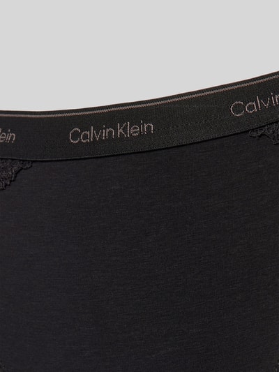 Calvin Klein Underwear String met kantgarnering Zwart - 2