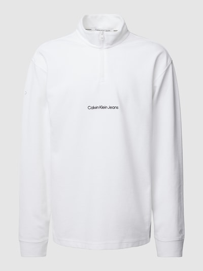 Calvin Klein Jeans Longsleeve mit Stehkragen Weiss 2