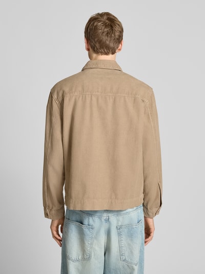 REVIEW Regular fit jack met structuurmotief Beige - 5