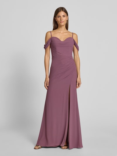 Mascara Abendkleid mit Beinschlitz Altrosa 4