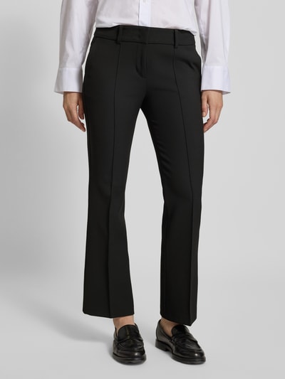 Cambio Spodnie materiałowe o skróconym kroju model ‘FARAH’ Czarny 4