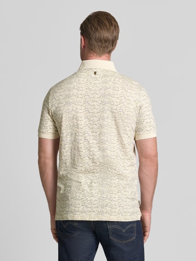 PME Legend Slim Fit Poloshirt im Allover-Look Offwhite 5