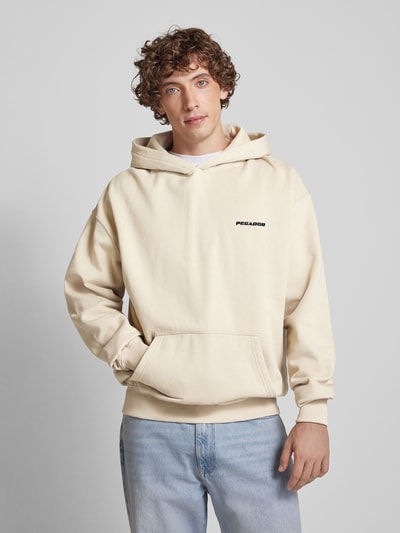 Pegador Oversized hoodie met labelstitching Beige - 4