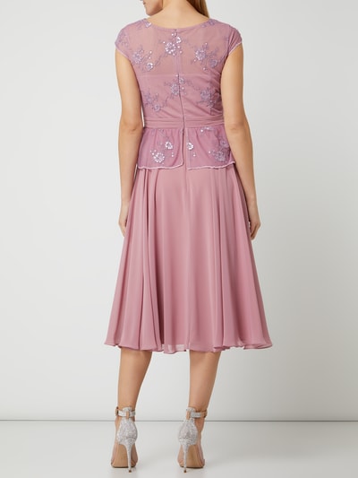 Paradi Cocktailkleid mit floralen Stickereien  Mauve 4