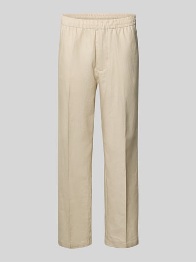 CK Calvin Klein Regular Fit Leinenhose aus Leinen-Baumwoll-Mix Beige 2