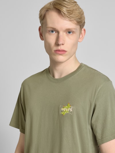 Levi's® T-Shirt mit Label-Stitching Oliv 3