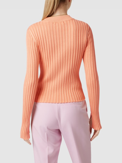 Gina Tricot Strickpullover mit Strukturmuster Modell 'LEA' Orange 5