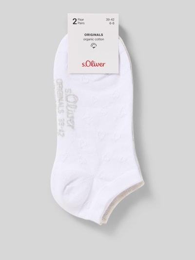 Produktfoto, Strümpfe aus Baumwoll-Mix in 2er-Pack von s.Oliver RED LABEL, Optik: Unifarben, Allover-Strukturmuster, Label-Schriftzug, elastischer Bundabschluss, Feinstrick, für Damen.