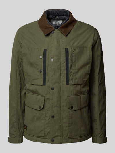 camel active Fieldjack met platte kraag van corduroy Olijfgroen - 2