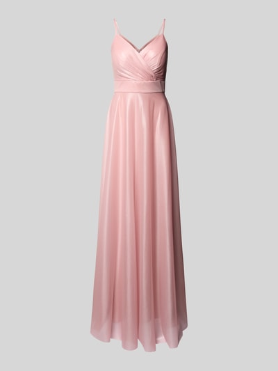 TROYDEN COLLECTION Avondjurk in wikkellook Rosé - 2