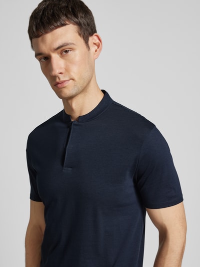 Drykorn Poloshirt mit Stehkragen Modell 'LOUIS 10' Dunkelblau 3