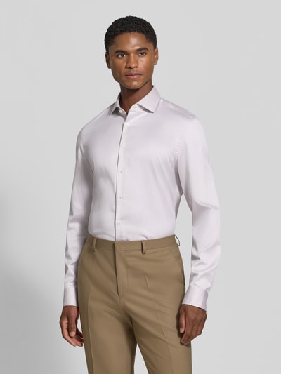 Jake*s Super Slim Fit Businesshemd in Premiumqualität Taupe 4